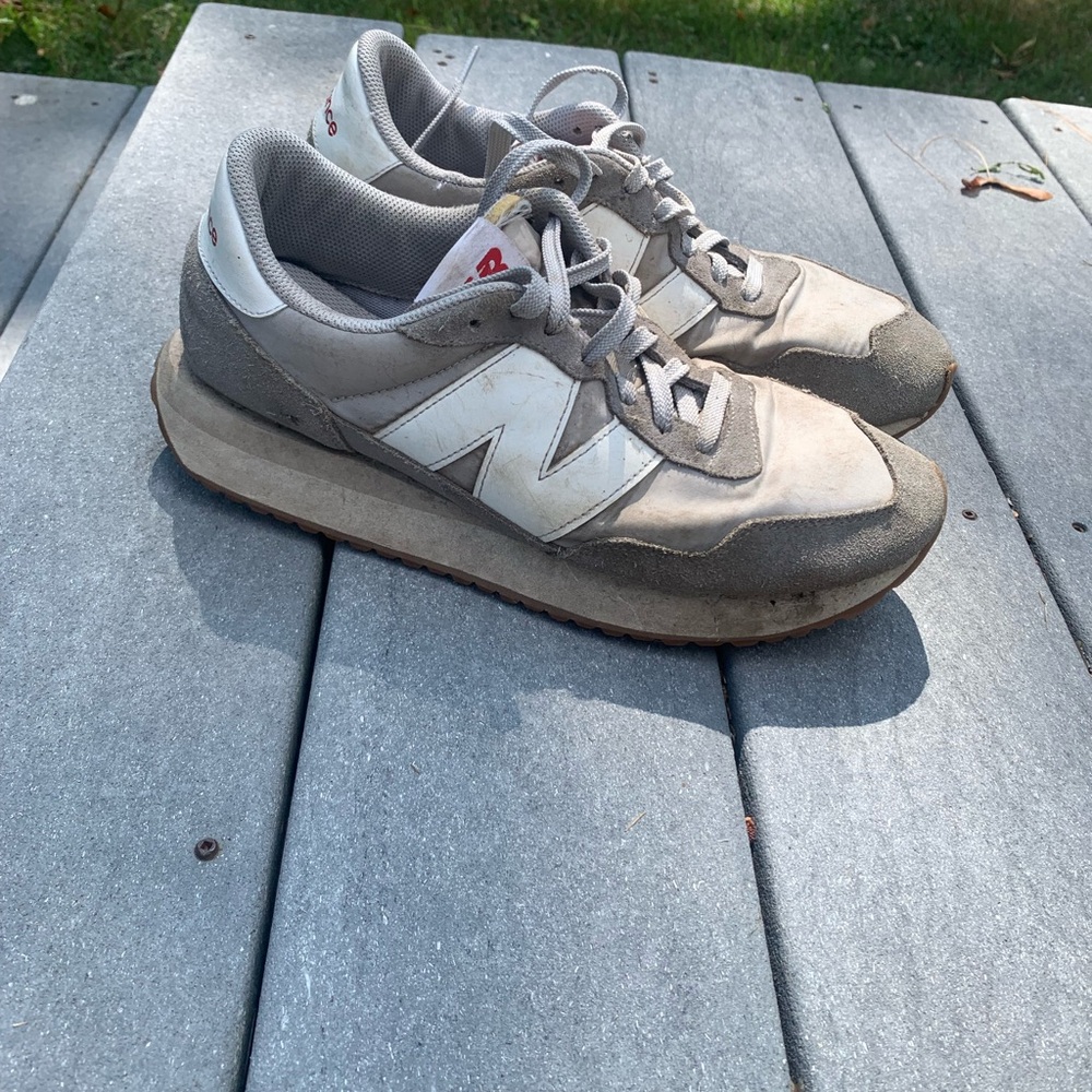 New Balance Gray Sneakers with Chunky Soles